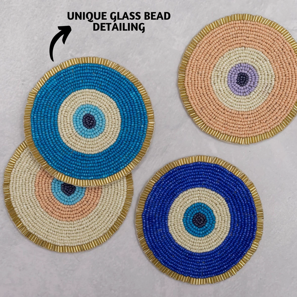 New handcrafted beaded Coasters - photo 5