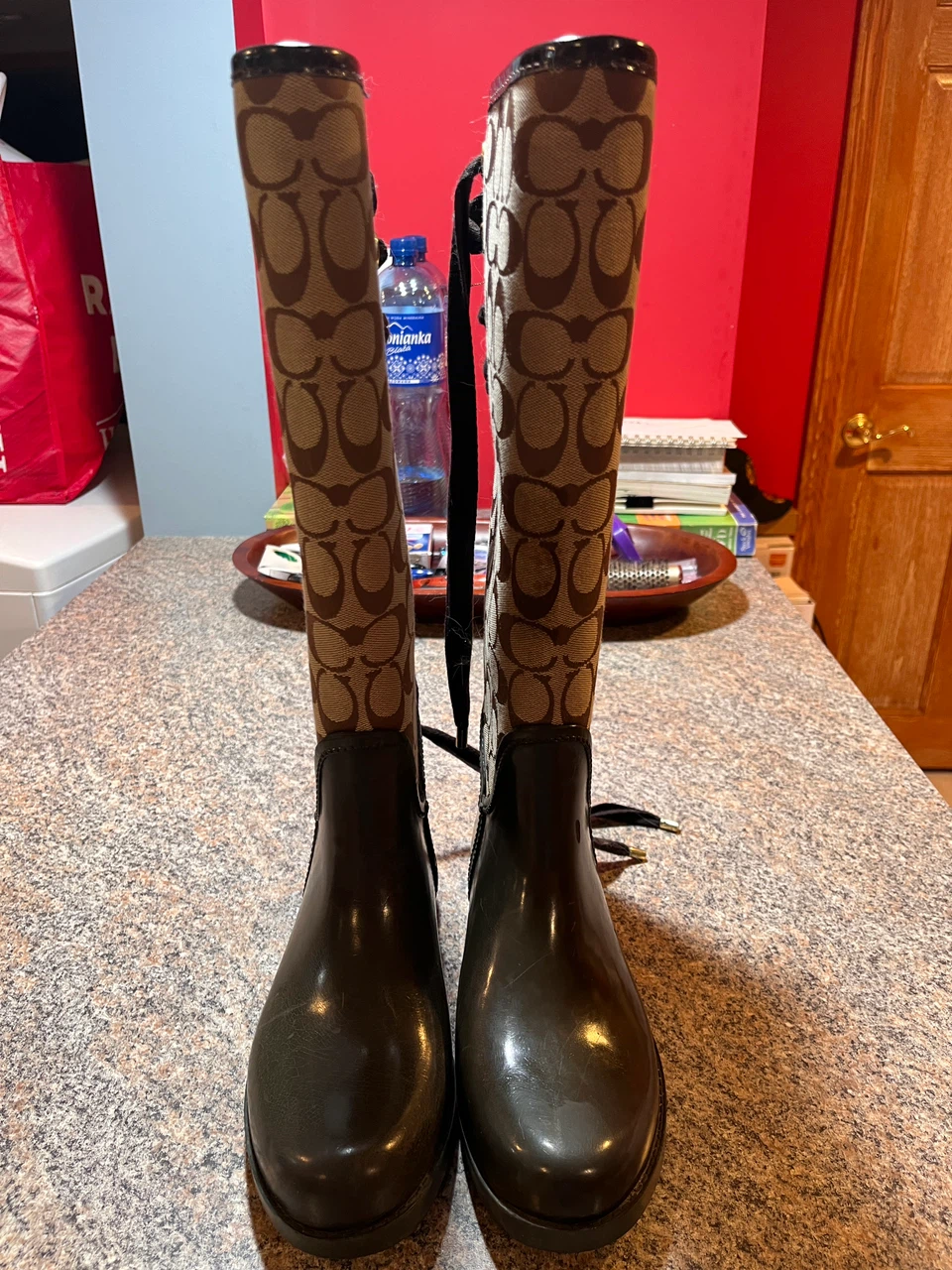 Coach Signature Knee High Boots