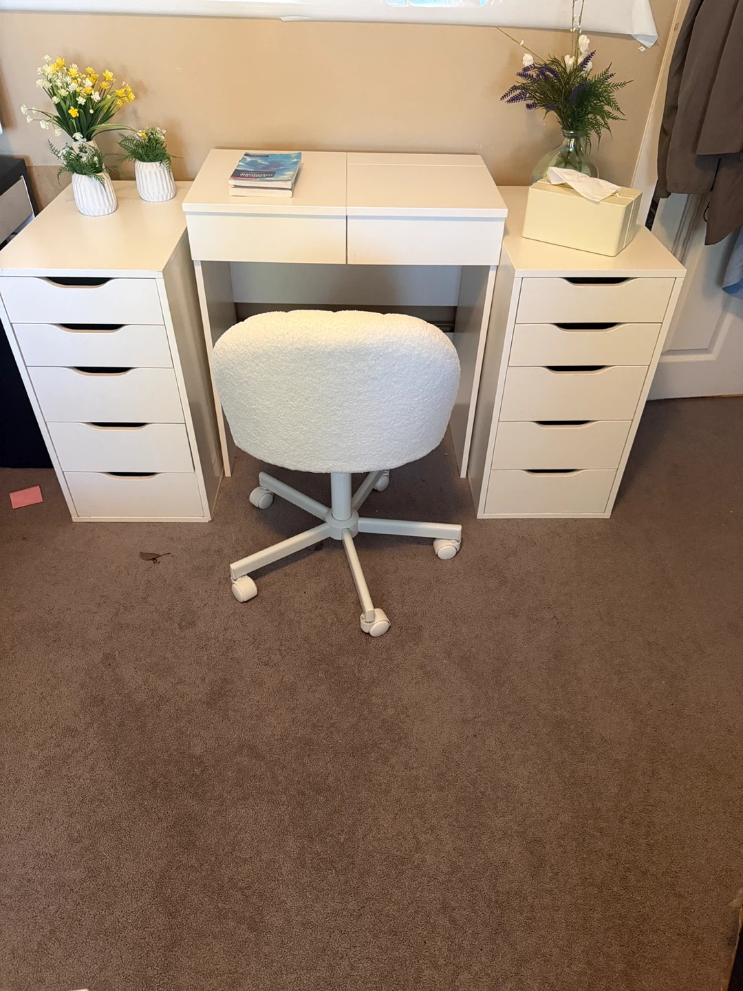 Vanity set (Desk, mirror, chair, Alex Drawers) - photo 2