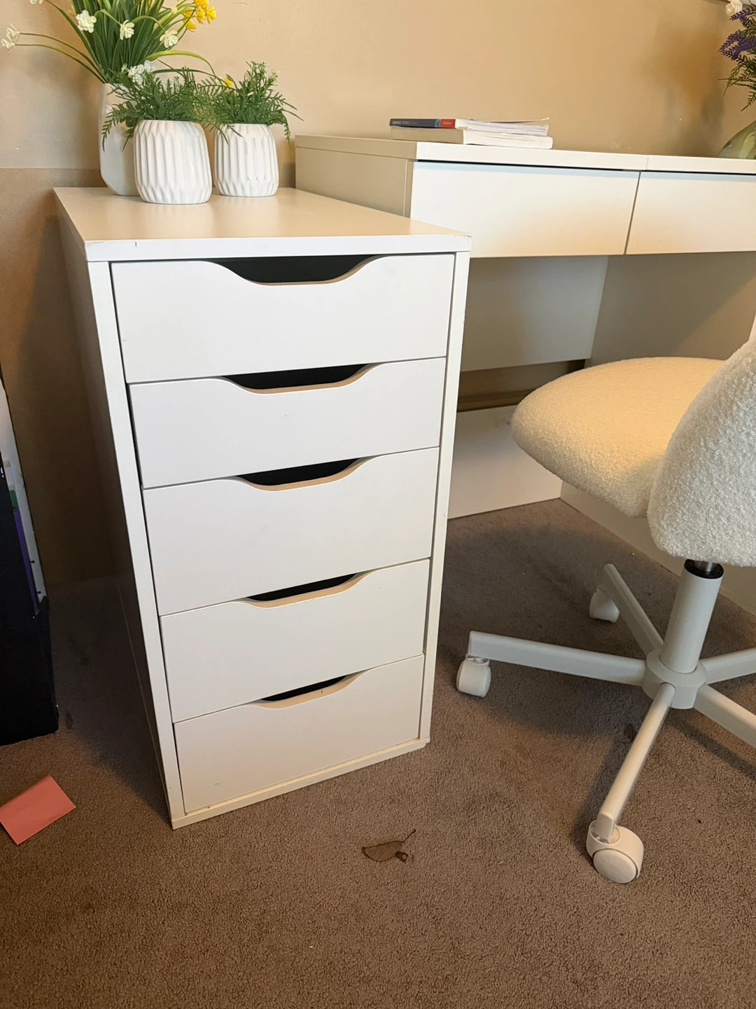 Vanity set (Desk, mirror, chair, Alex Drawers) - photo 3