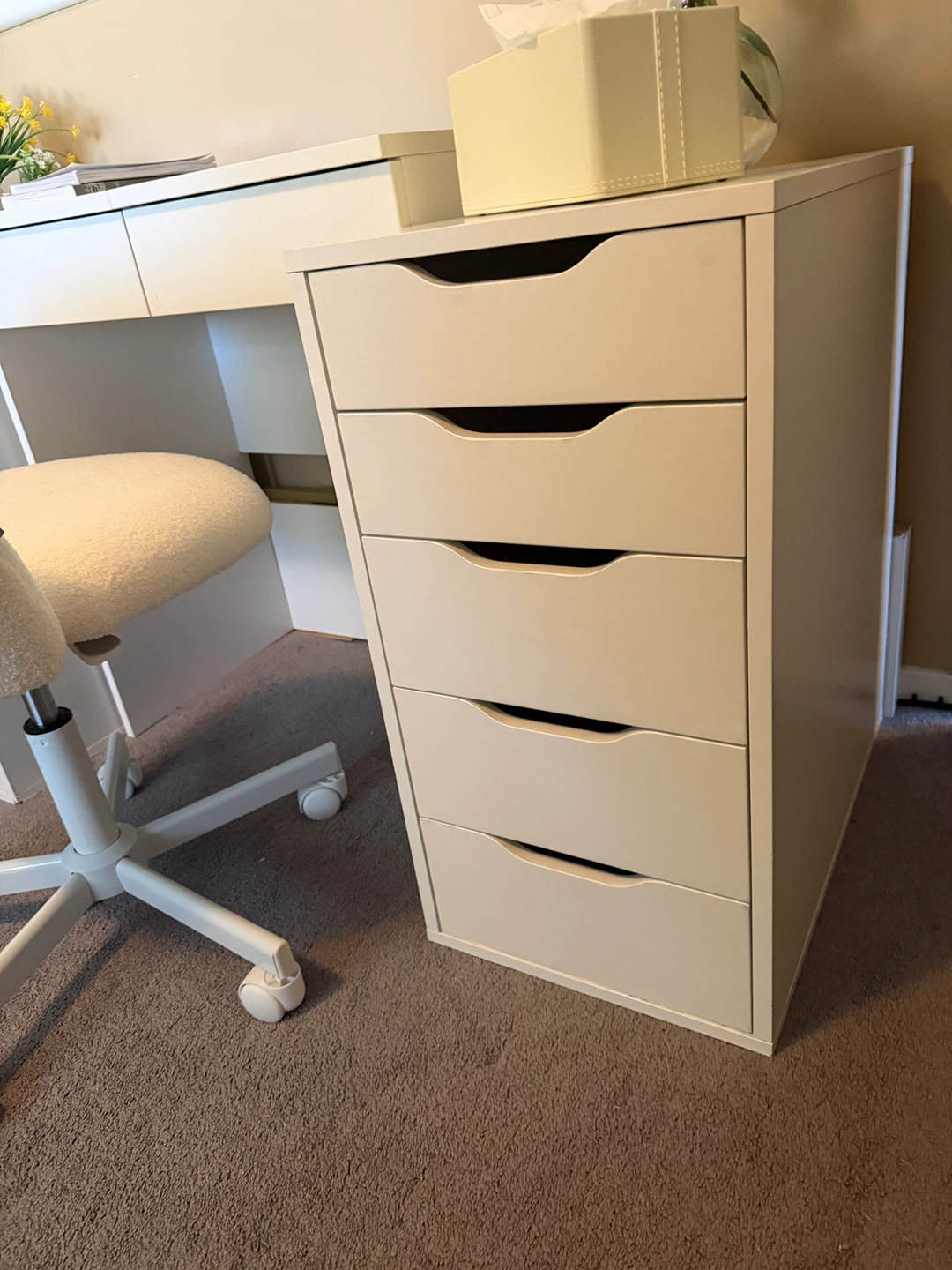 Vanity set (Desk, mirror, chair, Alex Drawers) - photo 4