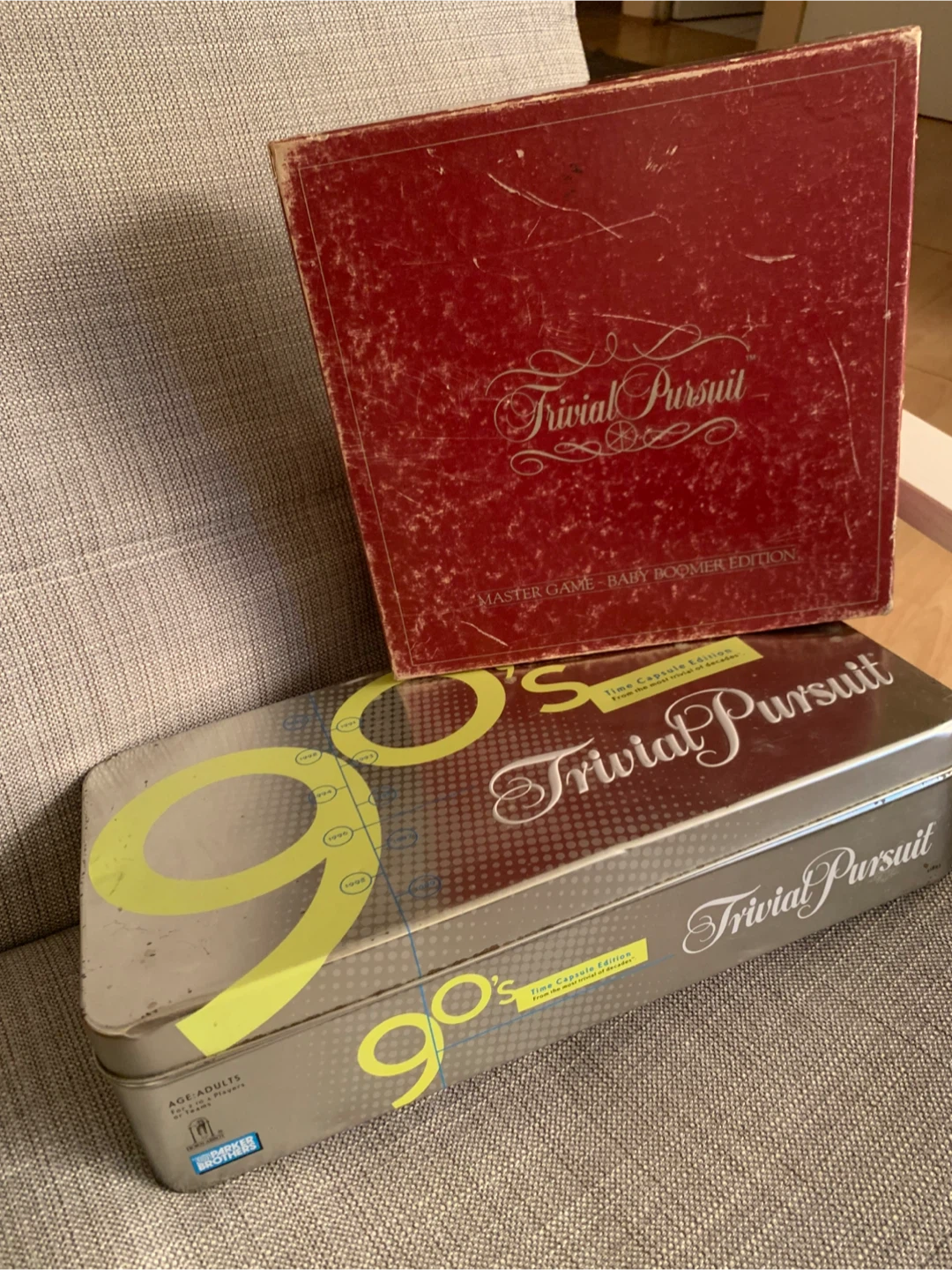 Two Trivial Pursuit Board Games