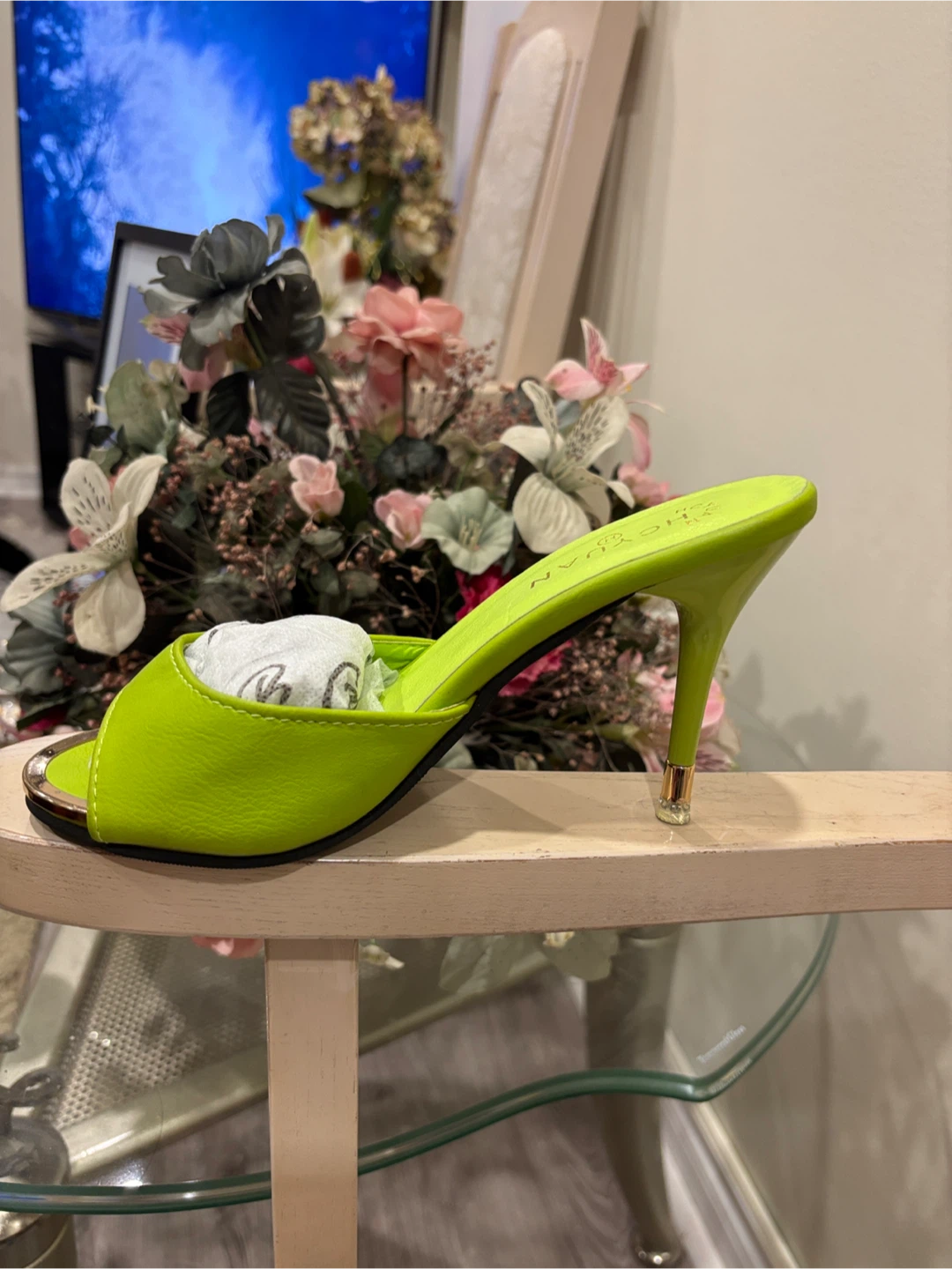 Hcyuan lime green open toe heels - photo 2