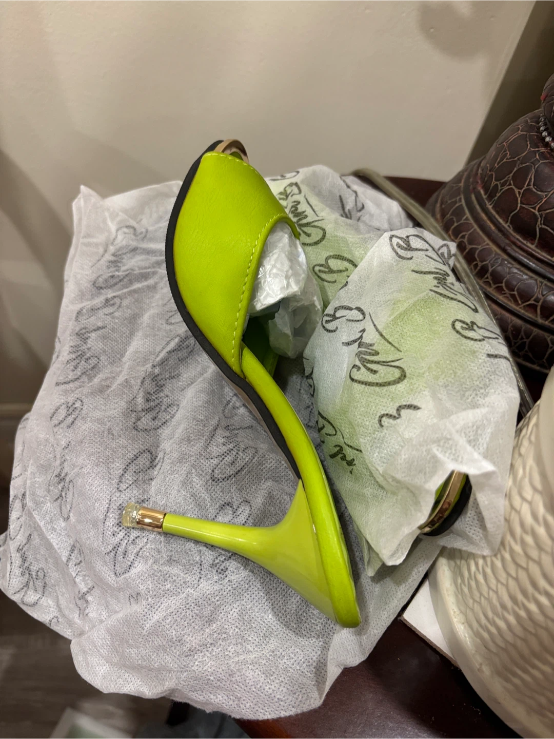 Hcyuan lime green open toe heels - photo 4