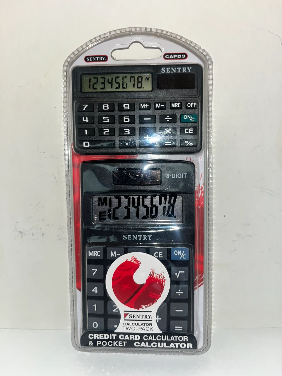 Sentry Credit Card and Pocket Calculator Two-Pack