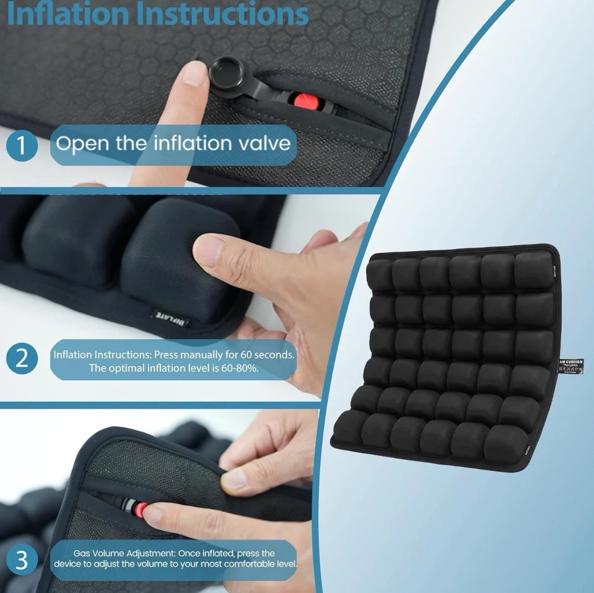 Inflatable Air Cushion Seat Pad - photo 4
