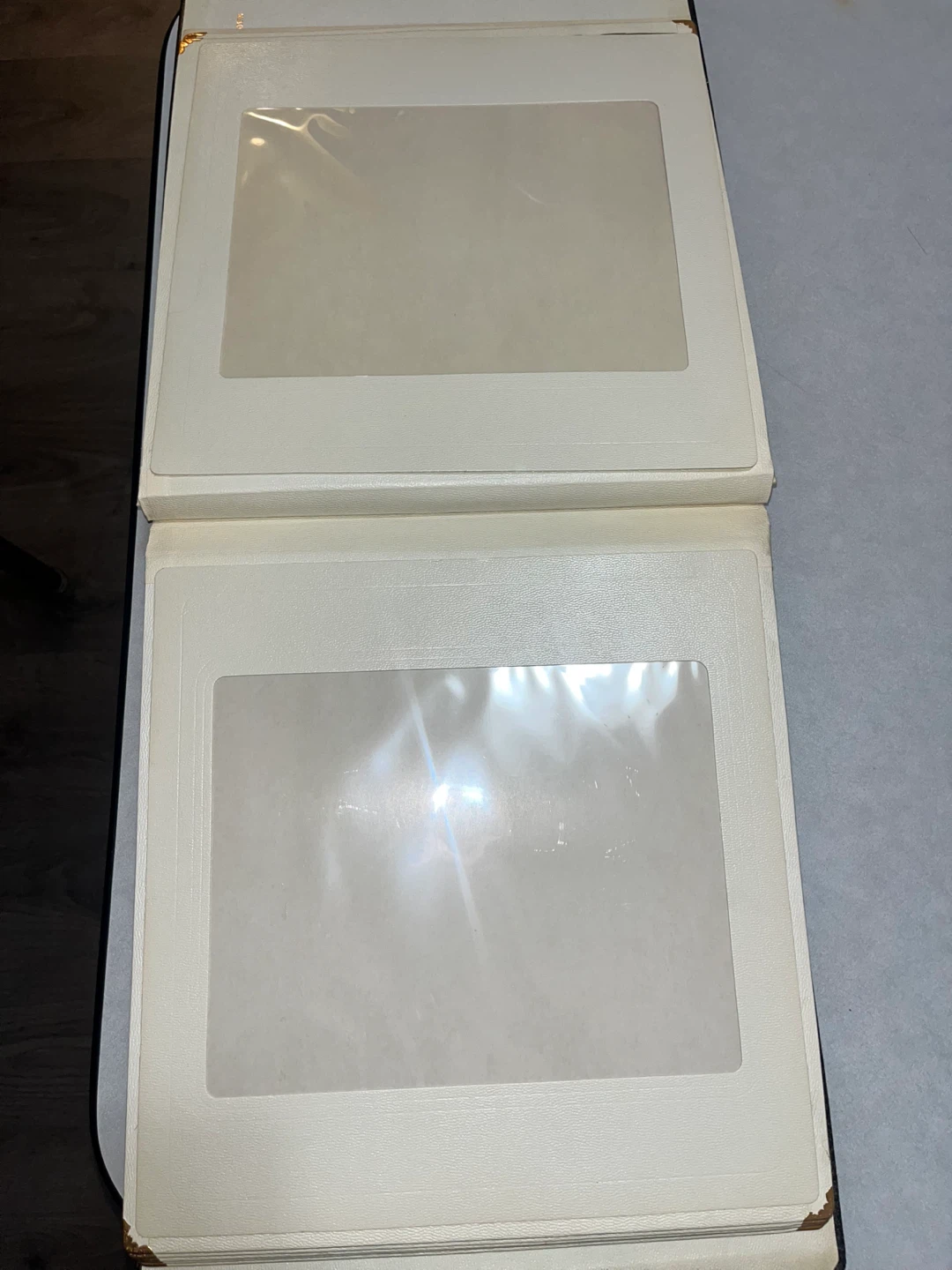 Vintage Family Photo Album Coffee Table Size Brown Gold - photo 2
