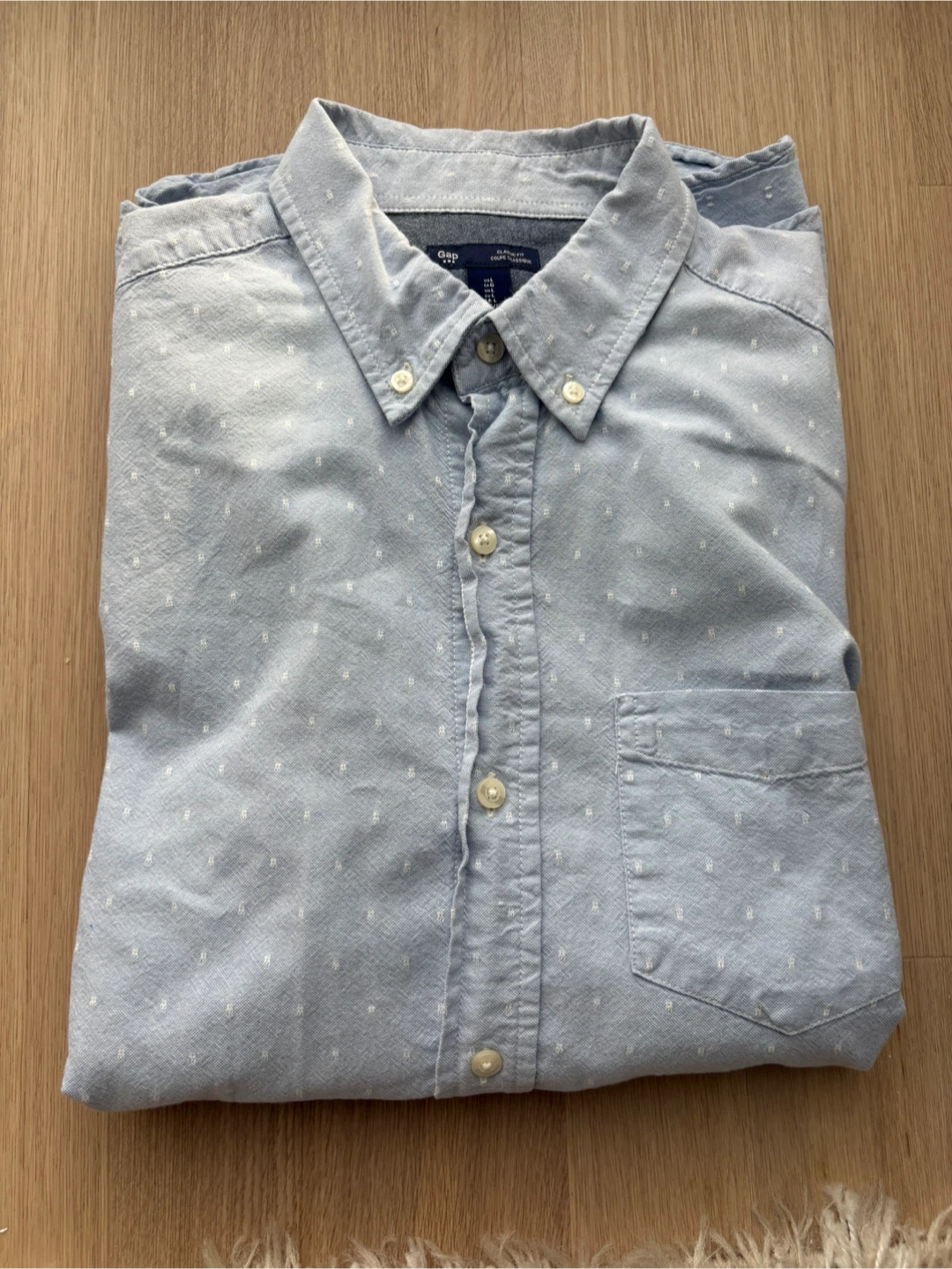 Gap Classic Fit Long Sleeve Shirt Light Blue