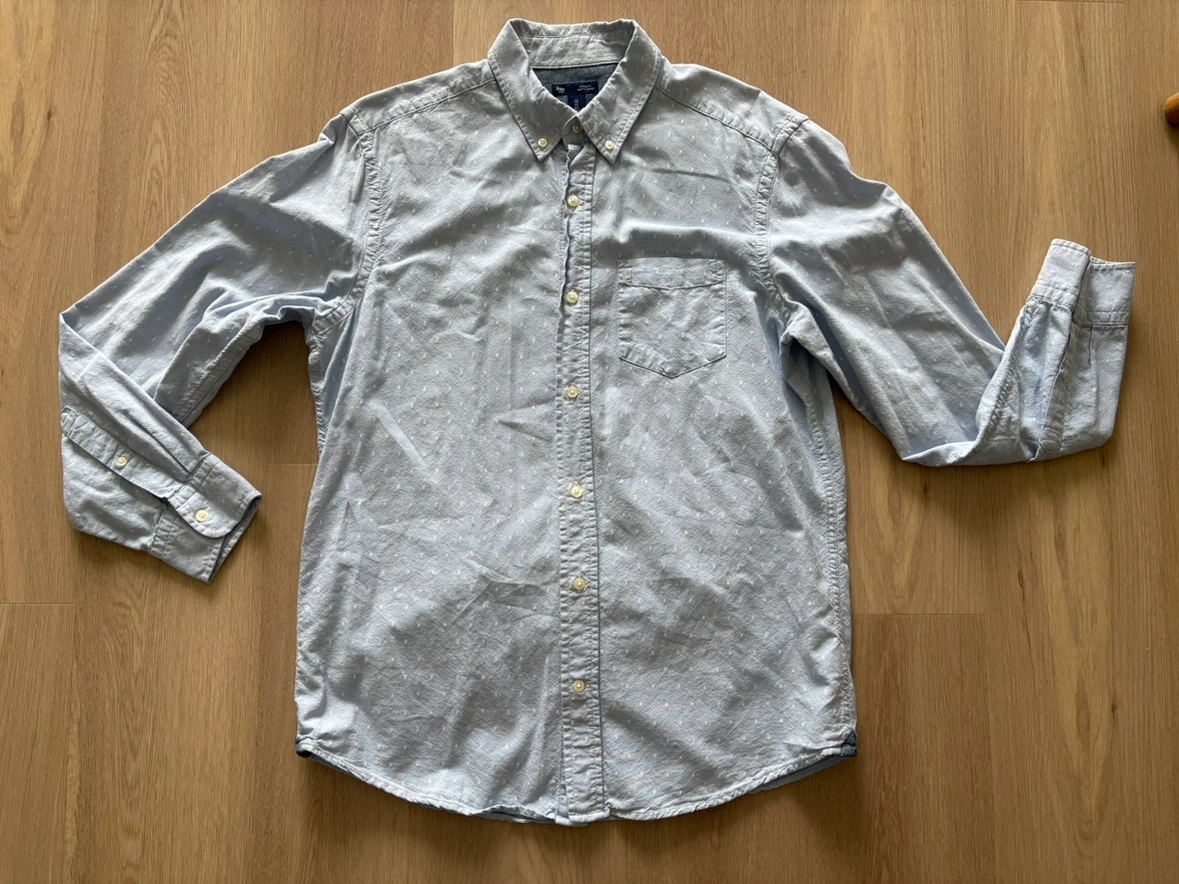 Gap Classic Fit Long Sleeve Shirt Light Blue - photo 3