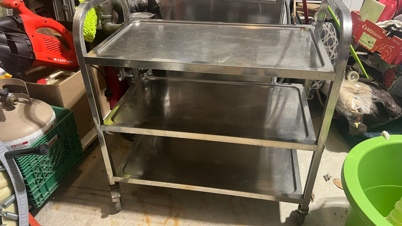 3-Tier Stainless Steel Utility Cart - photo 2
