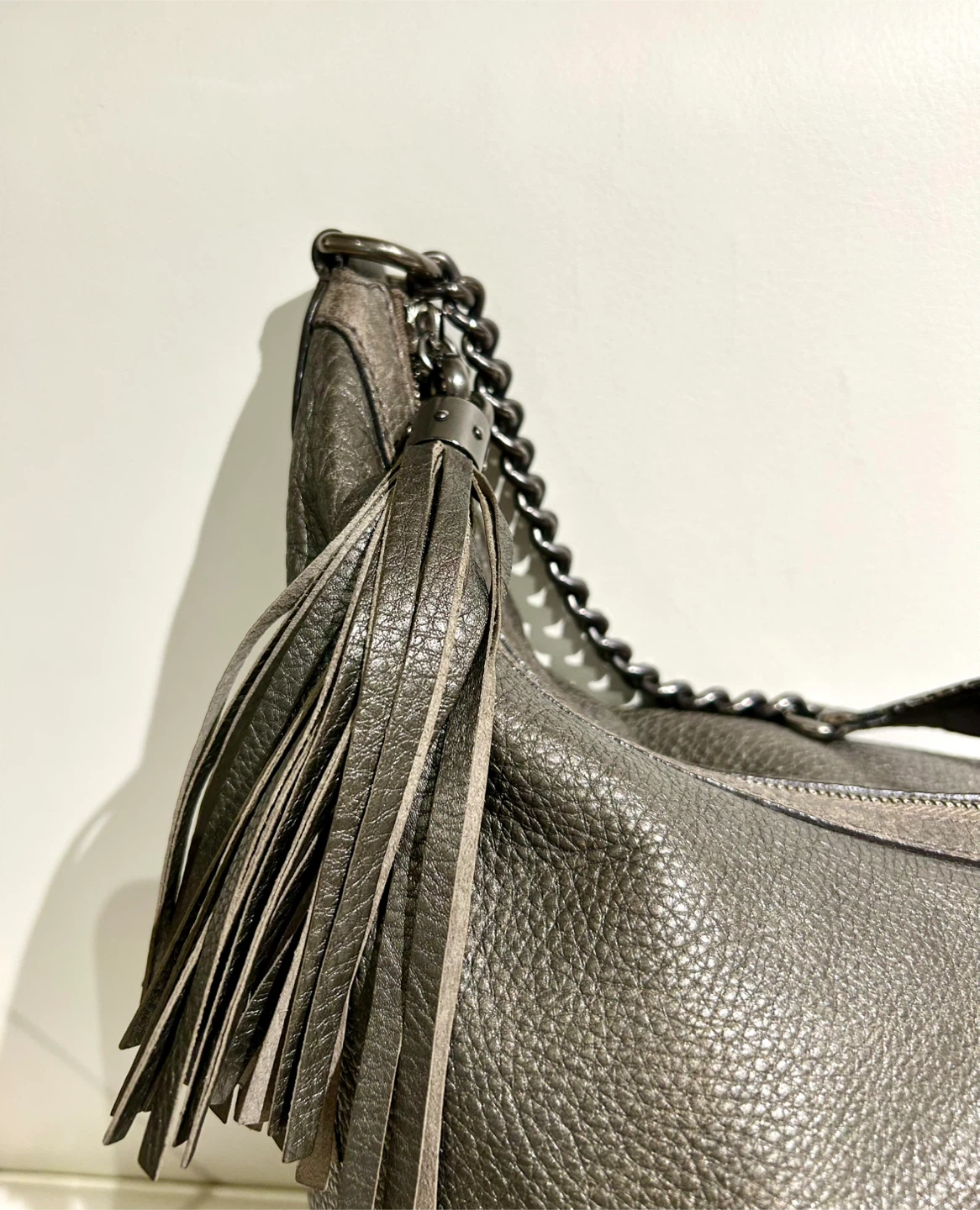 Gucci Soho Pewter Leather Shoulder Bag - photo 2