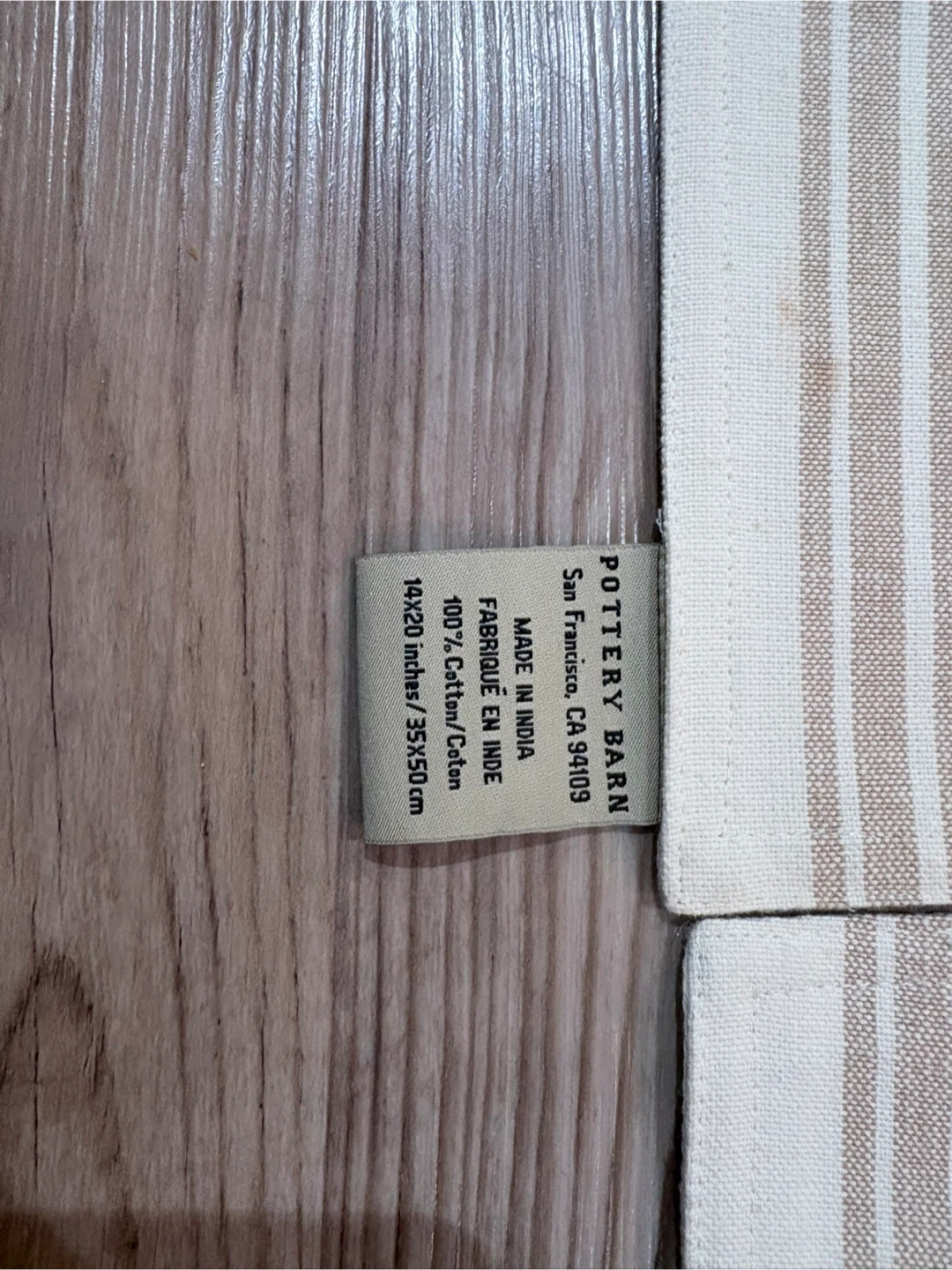 Set of 4 Pottery Barn Striped Placemats - photo 4