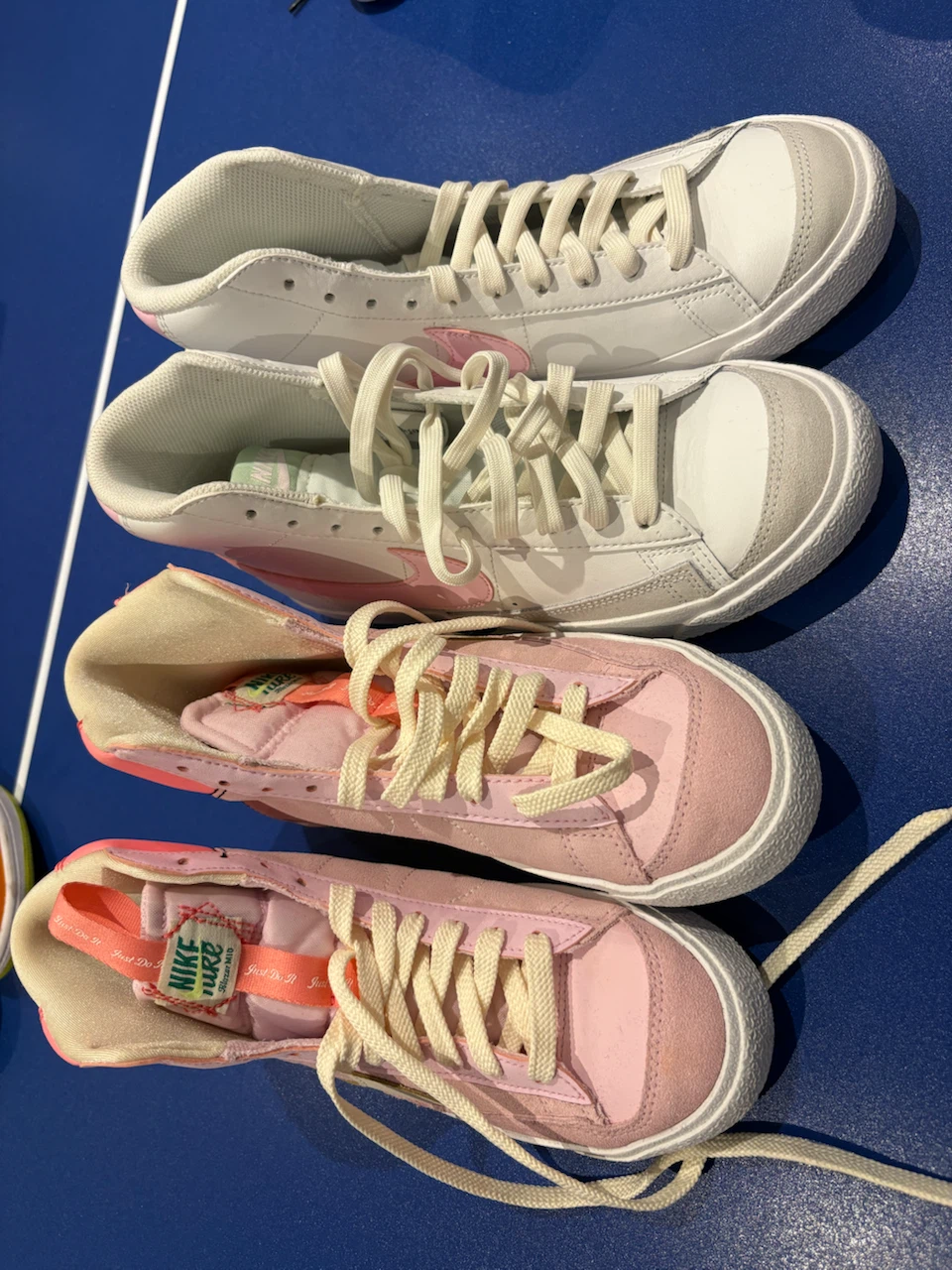 Two Pairs of Nike Blazer Mid Sneakers