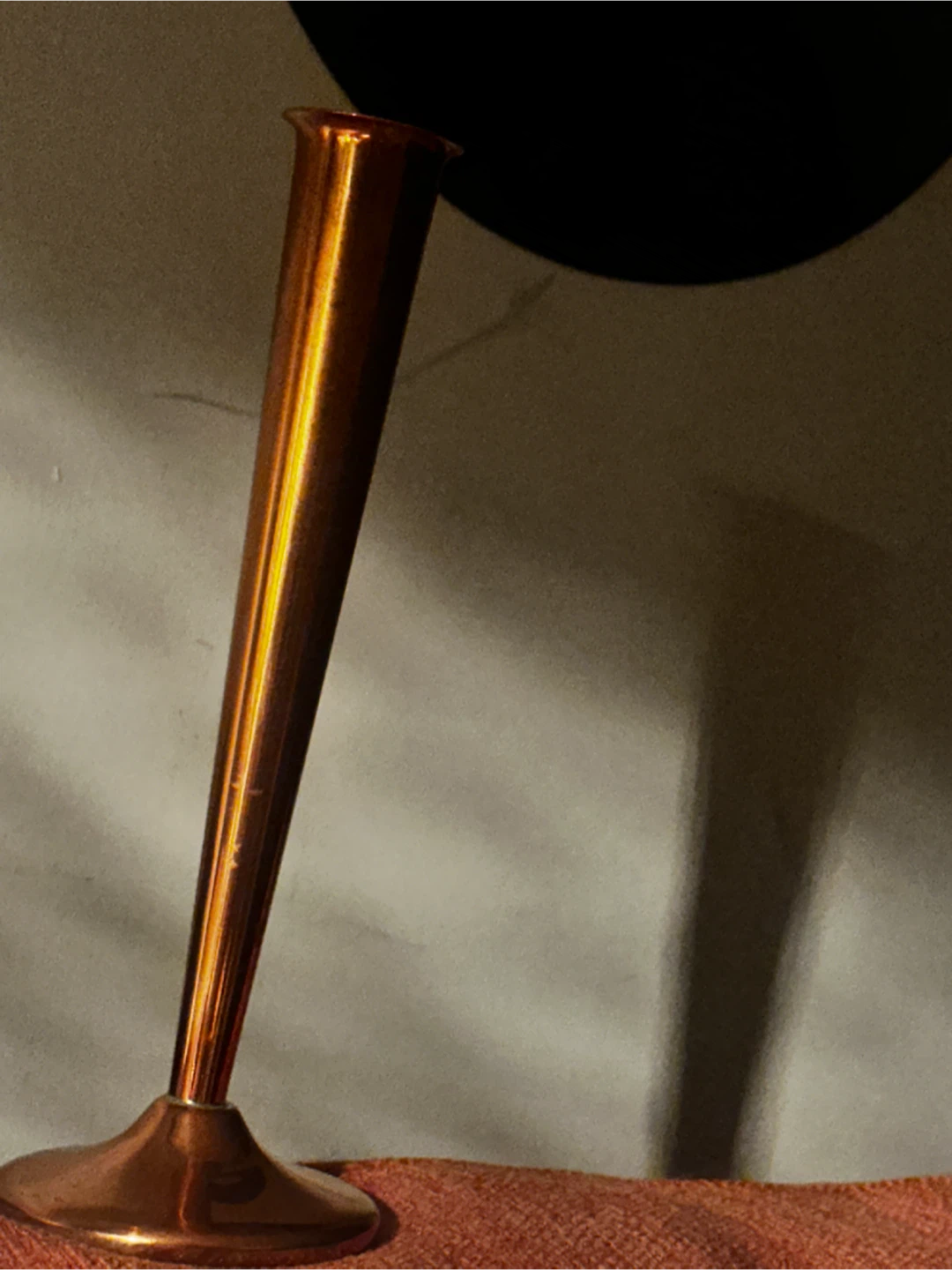 Vintage copper bud vase