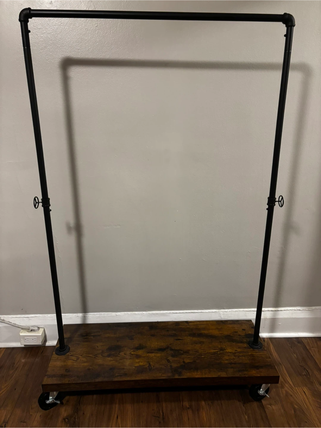 Industrial Style Rolling Clothing Rack