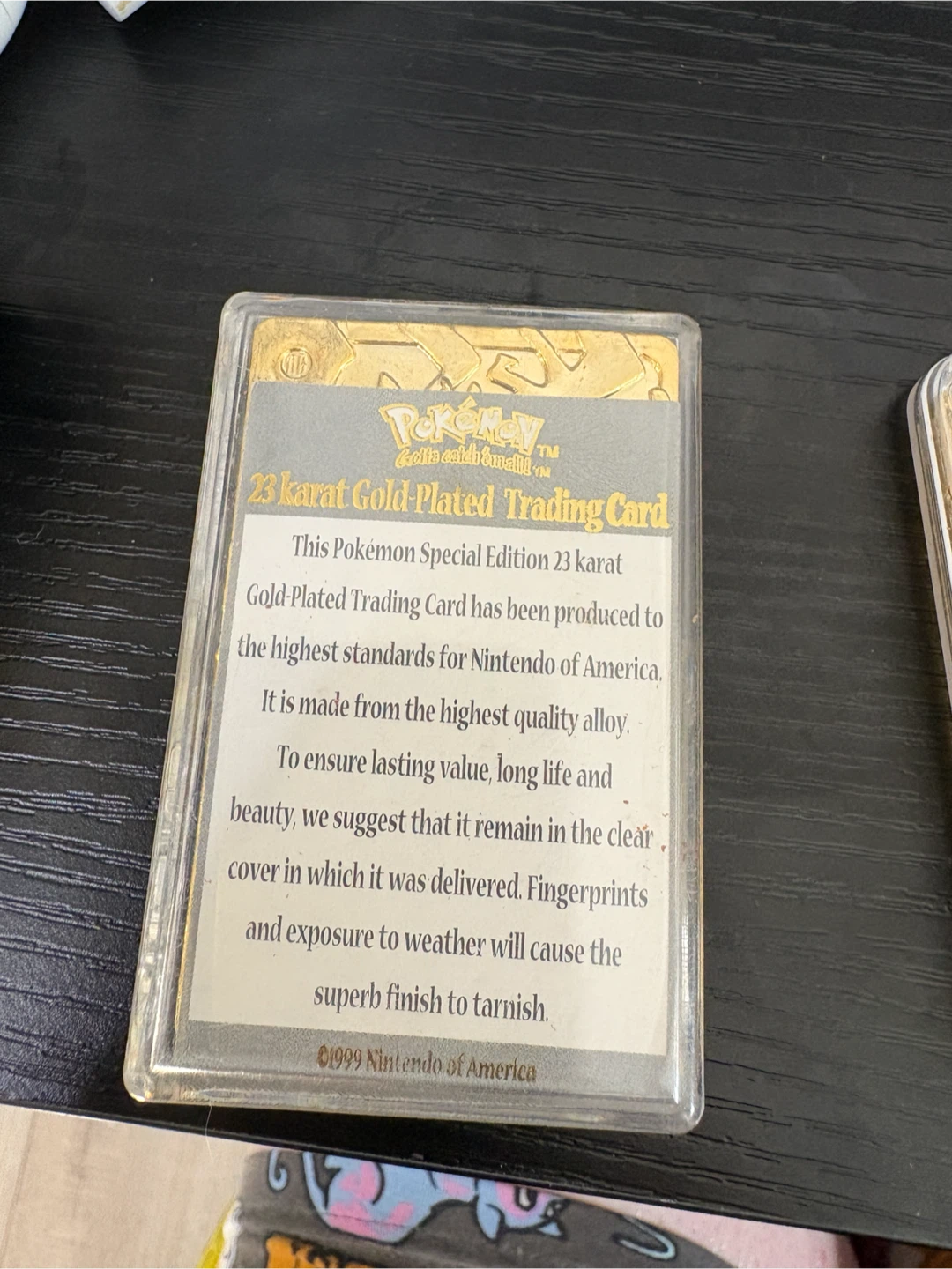 Set of 3 Pokemon 23 Karat Gold-Plated Trading Cards - photo 2