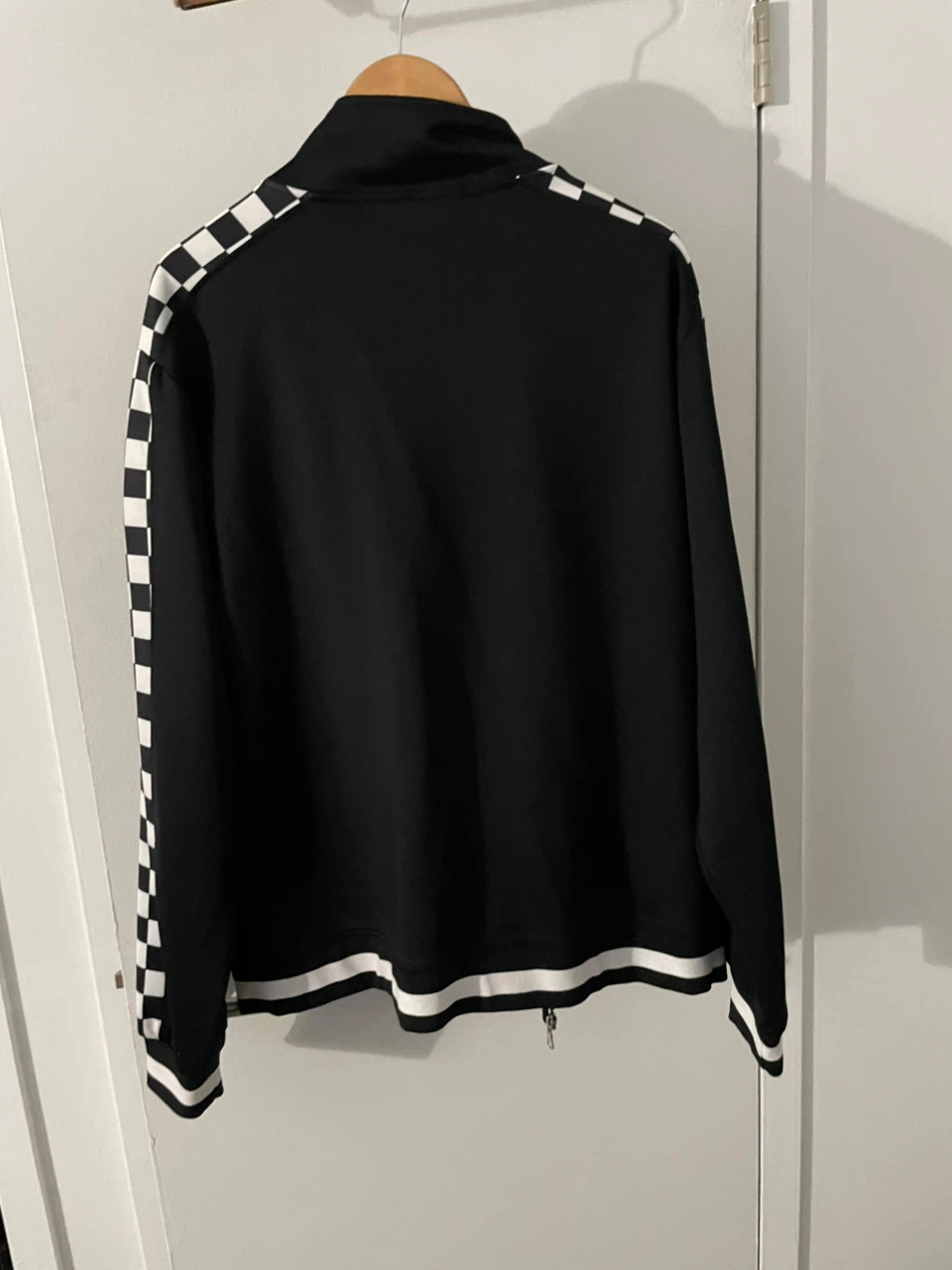Black Checkered Track Jacket - photo 2