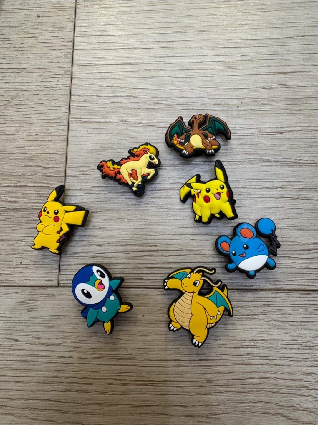 Set of 7 Pokémon Jibbitz