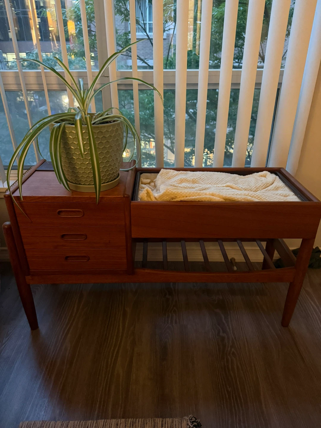 Danish Teak Planter Console Table - photo 5