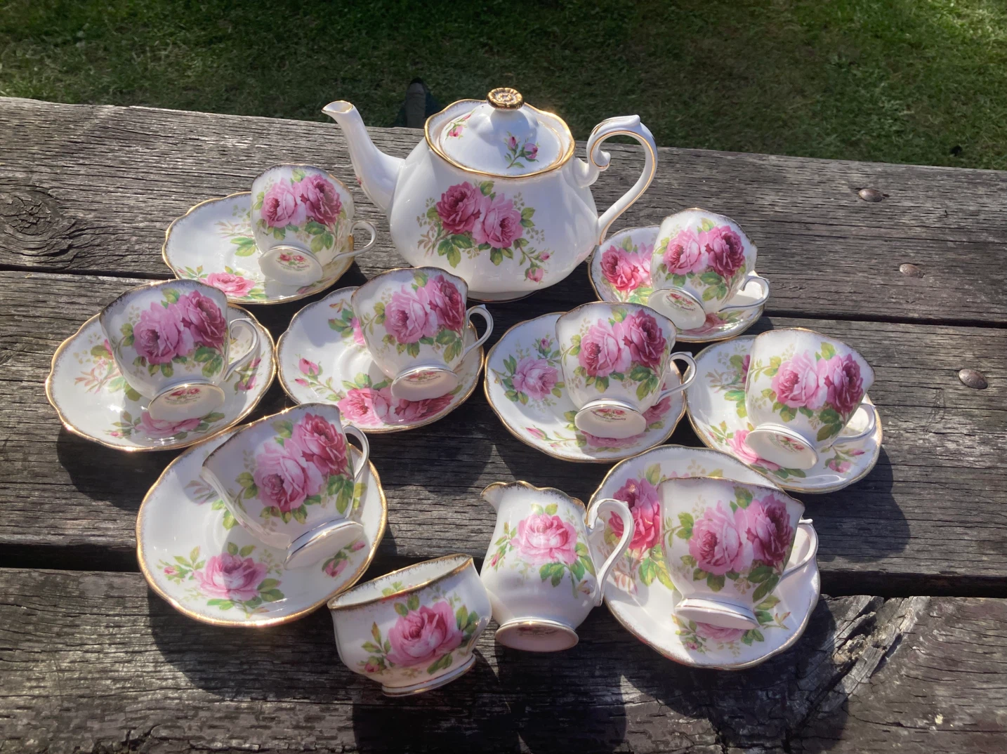 Royal Albert tea set for 8 American Beauty