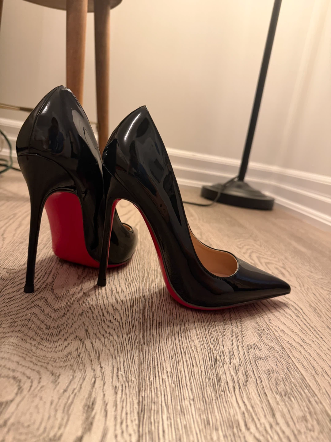 Christian Louboutin Black Patent Heels - photo 2