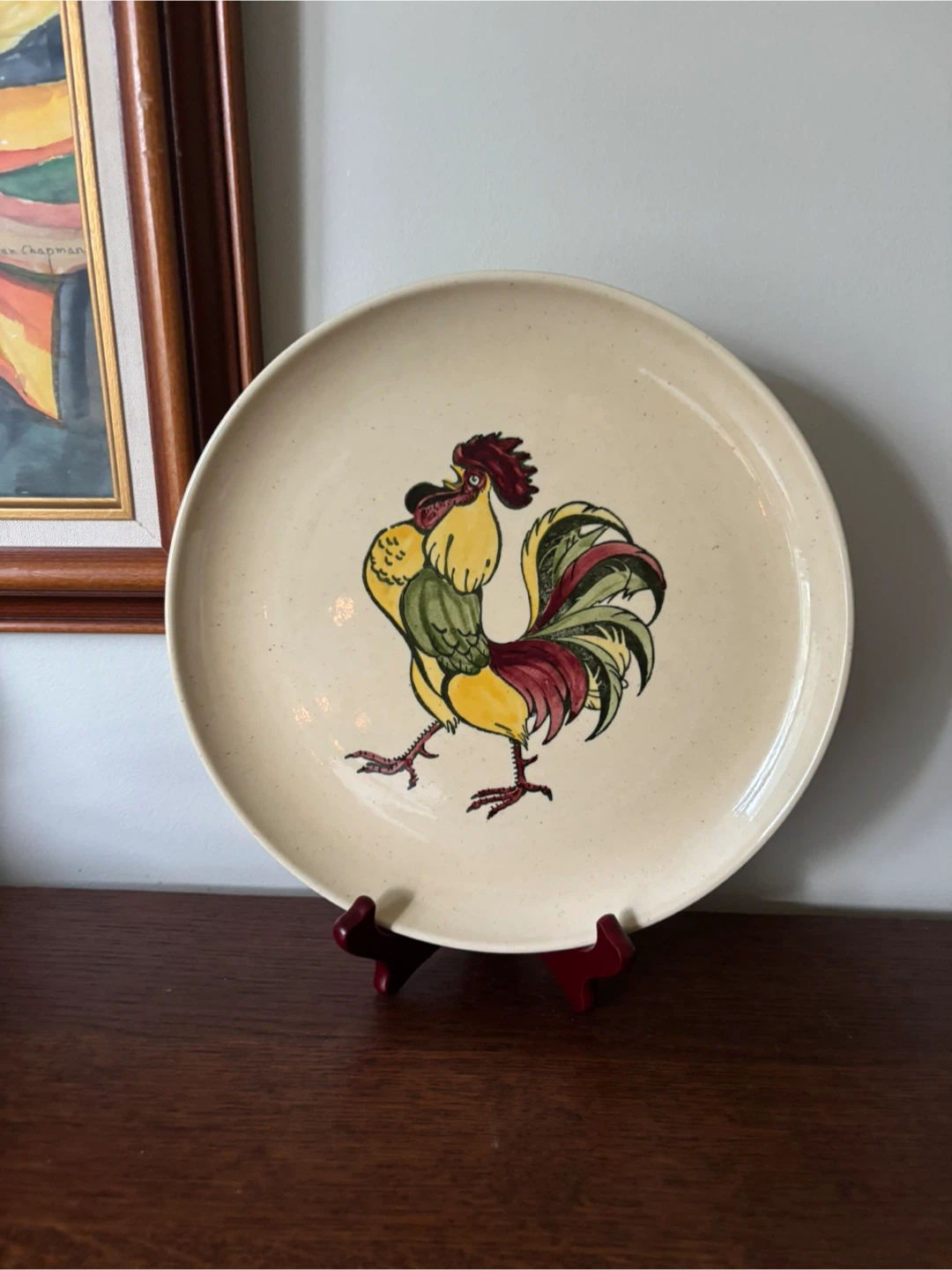 Metlox 12” Poppytrail California Provincial Rooster Platter