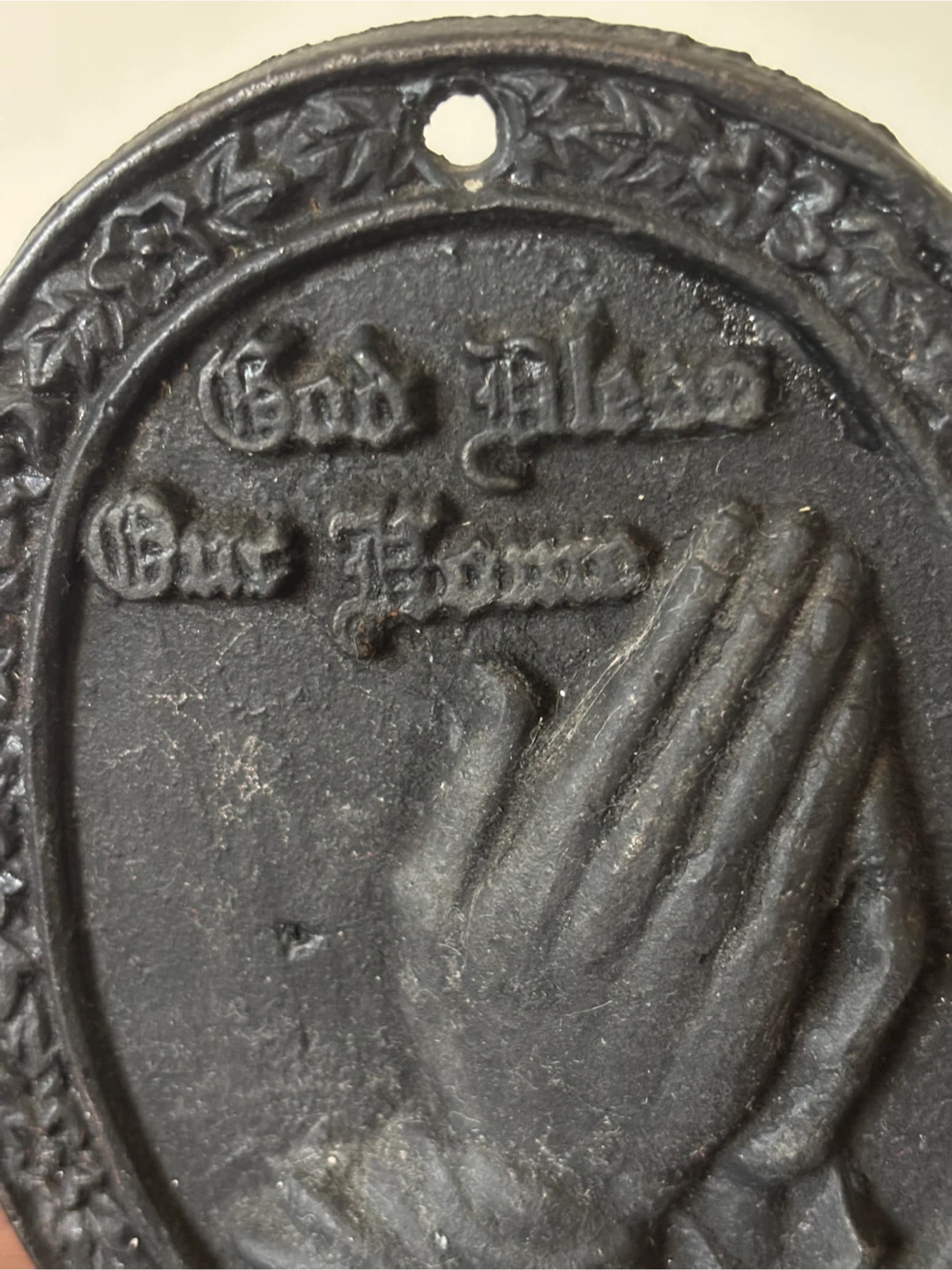 Cast Iron God Bless Our Home Candle Holder - photo 5
