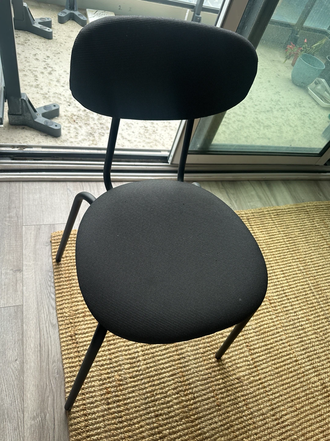 Black Fabric Dining Chair