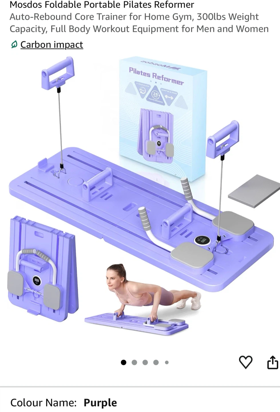 Mosdos Foldable Portable Pilates Reformer