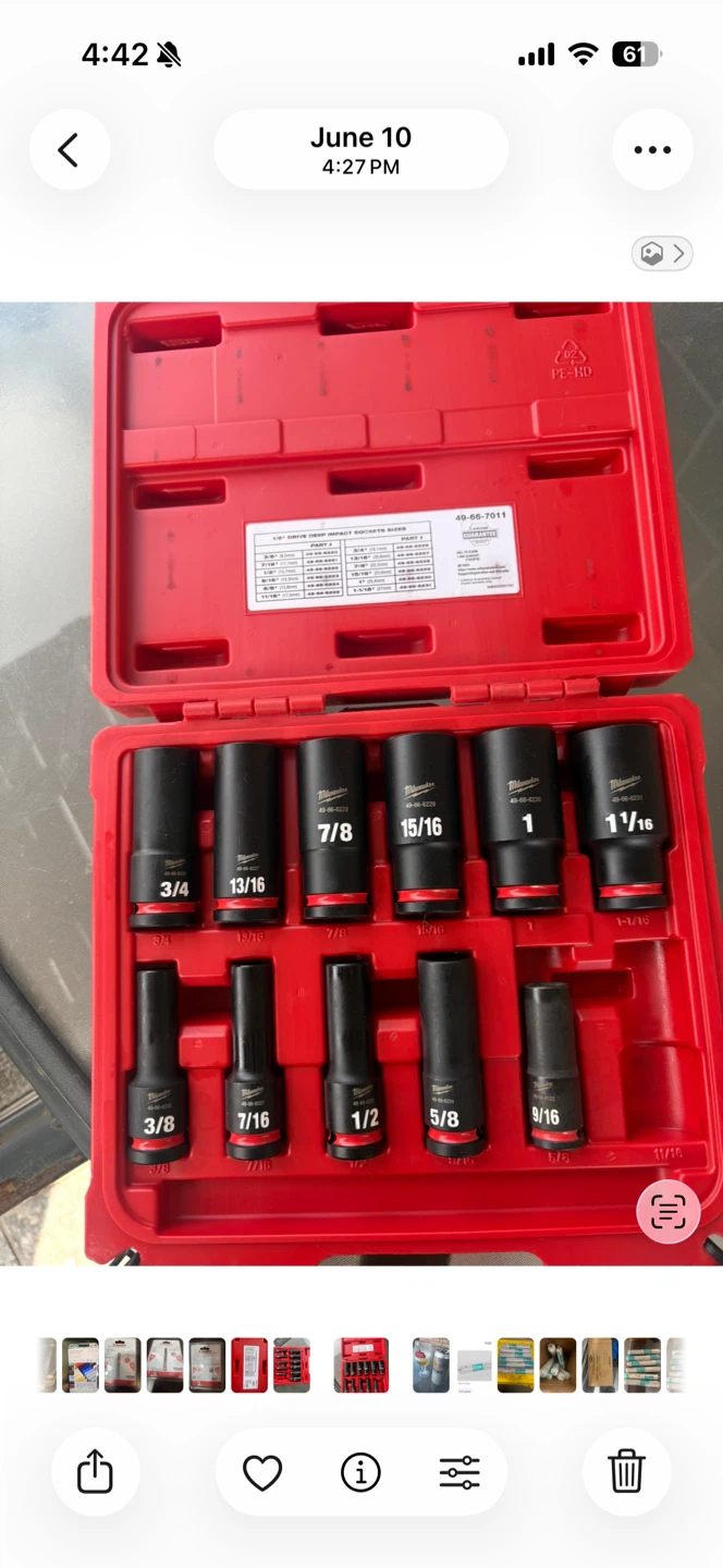 Milwaukee 1/2-inch Drive Deep Impact Socket Set