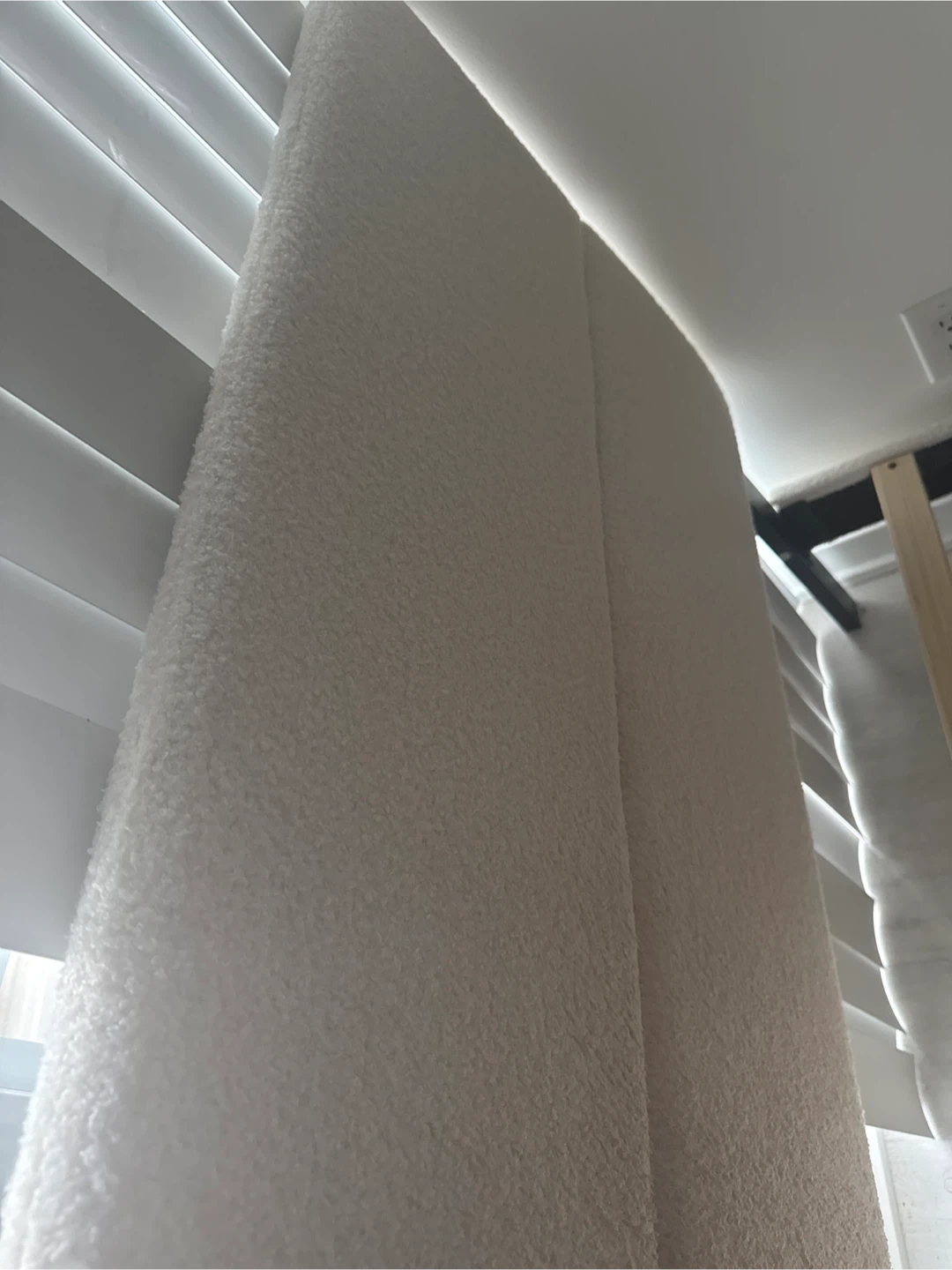 Cream Bouclé Bed Frame (Double Bed) - photo 5