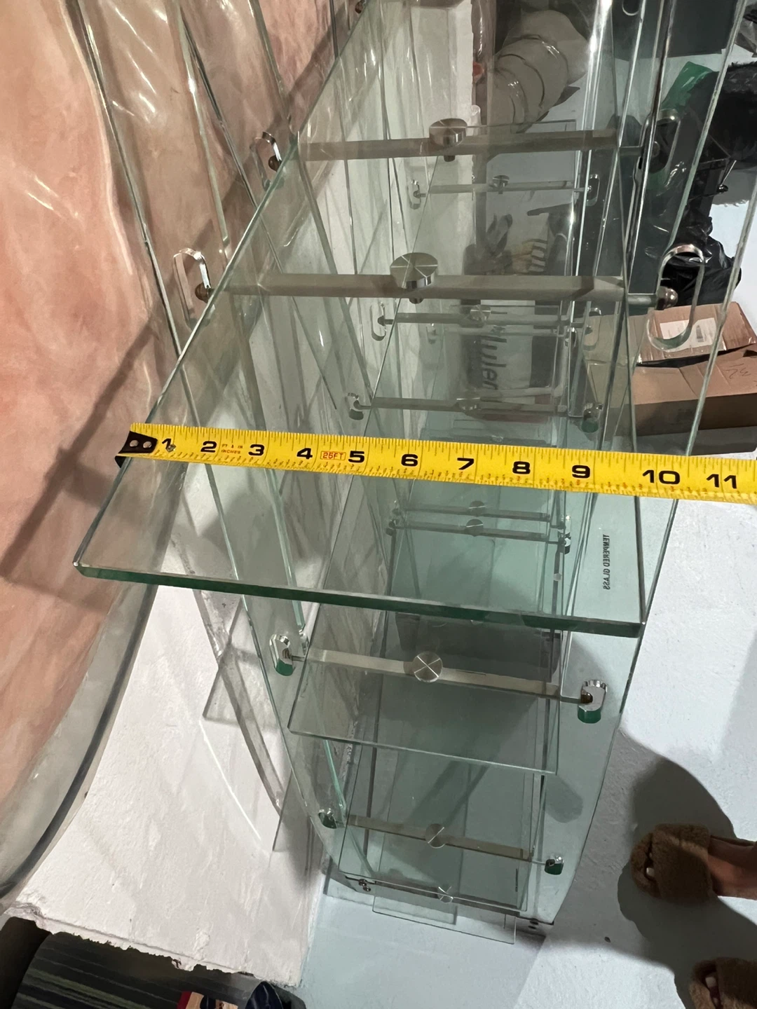 Glass & metal shelf unit - photo 5