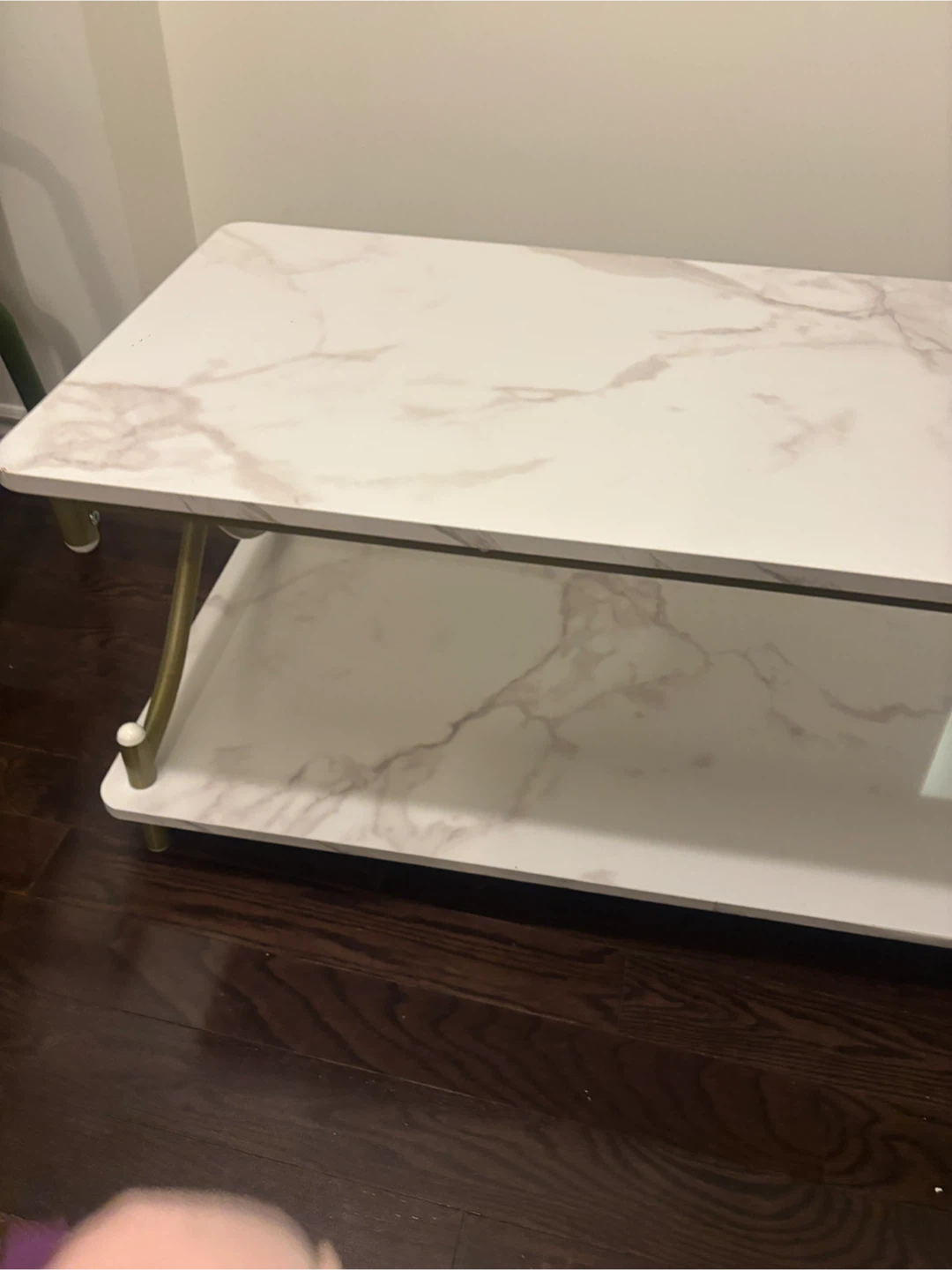 White Marble Effect Coffee Table - photo 3