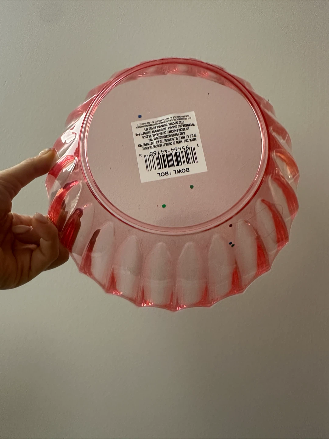 (new) lightweight plastic pink bowl #freecycle - photo 3