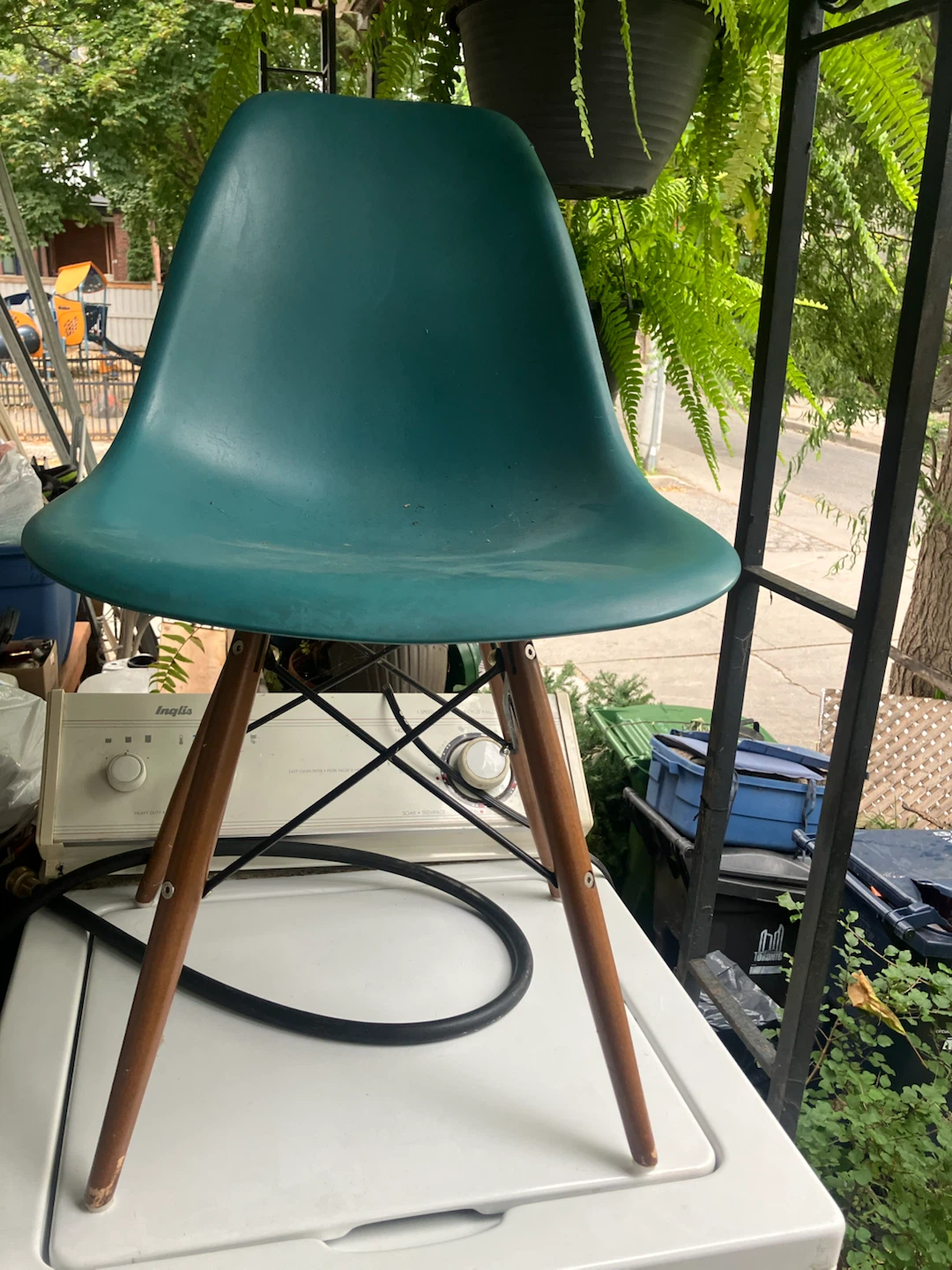 Mid-Century Style Teal Dining Chair