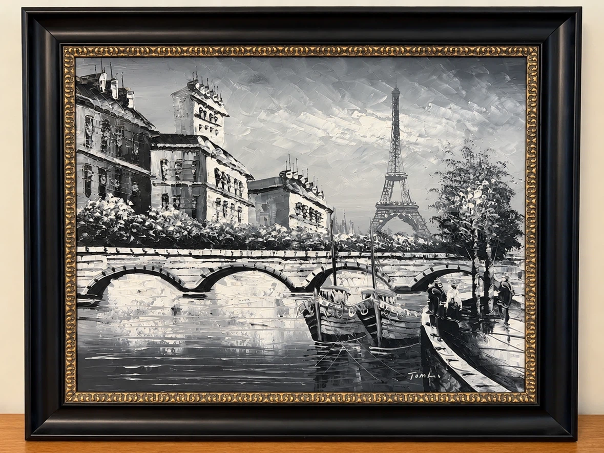 Paris black and white Oil Painting