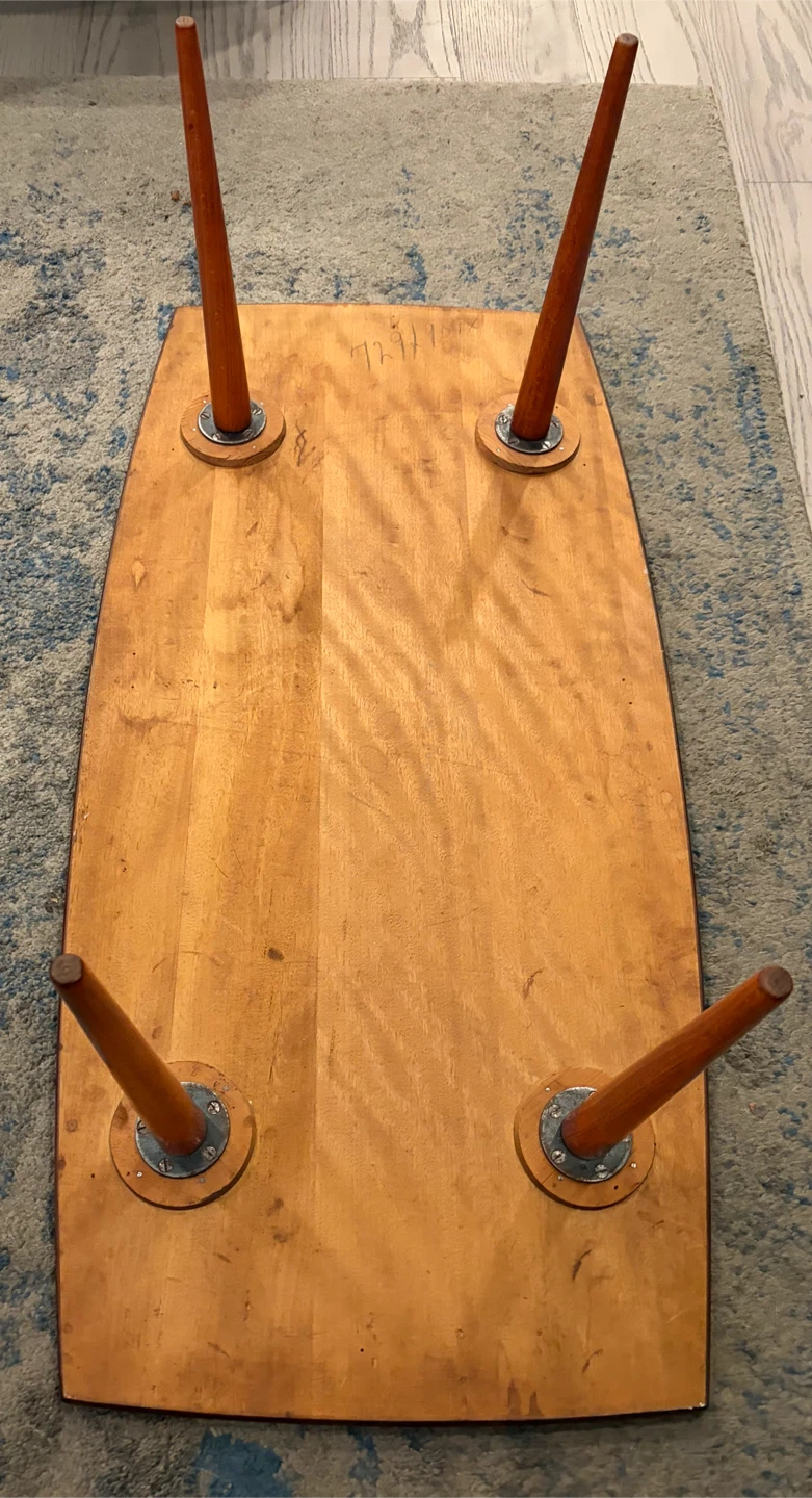 Beautiful Mid Century Modern Surfboard style Coffee Table - photo 5