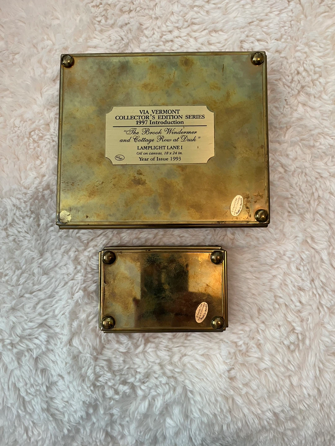 Thomas Kinkade Via Vermont Mirrored Boxes Set - photo 2