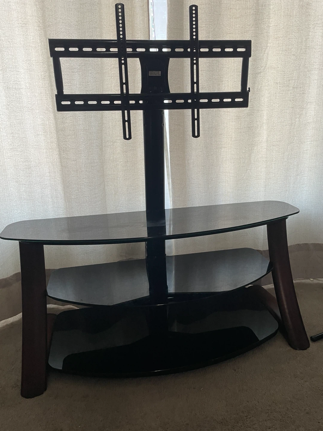Glass TV Stand with Integrated Mount - photo 3
