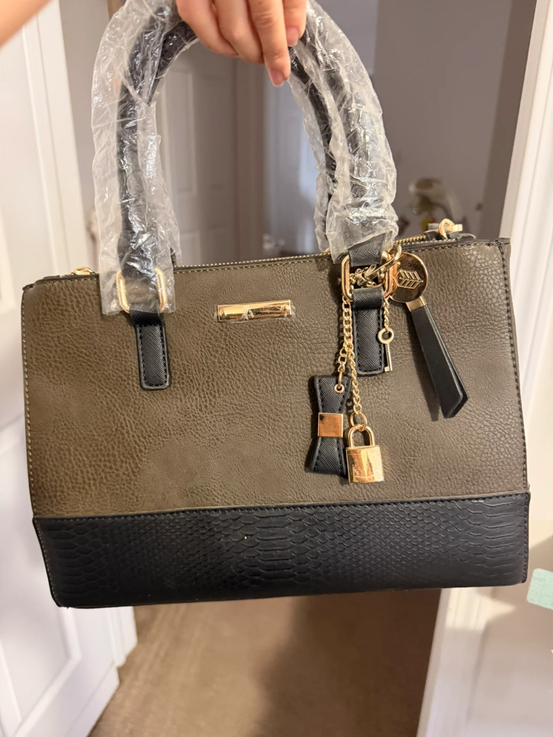Call It Spring Handbag - Olive and Black