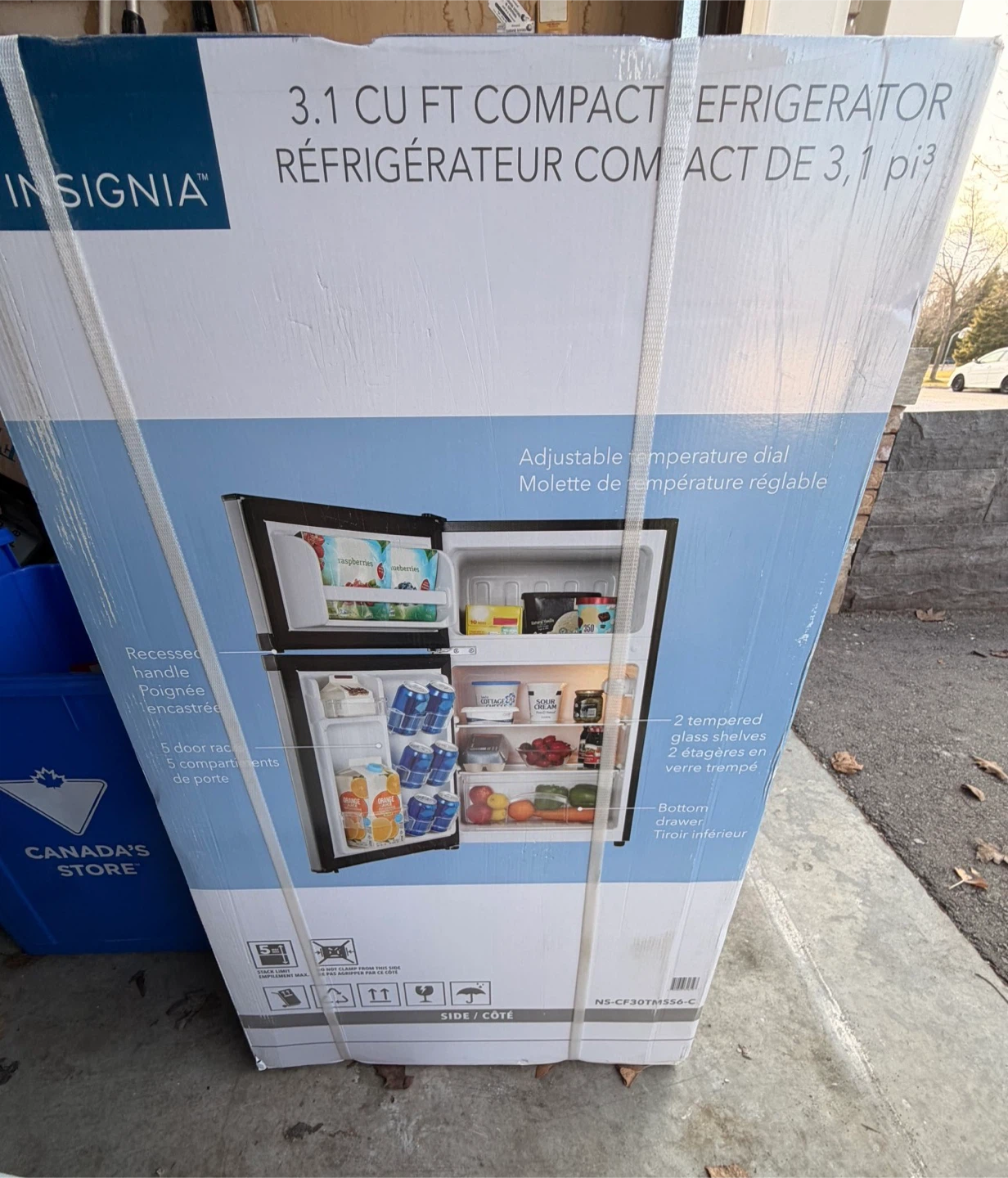 Insignia 3.1 Cu. Ft. Compact Refrigerator - Brand New