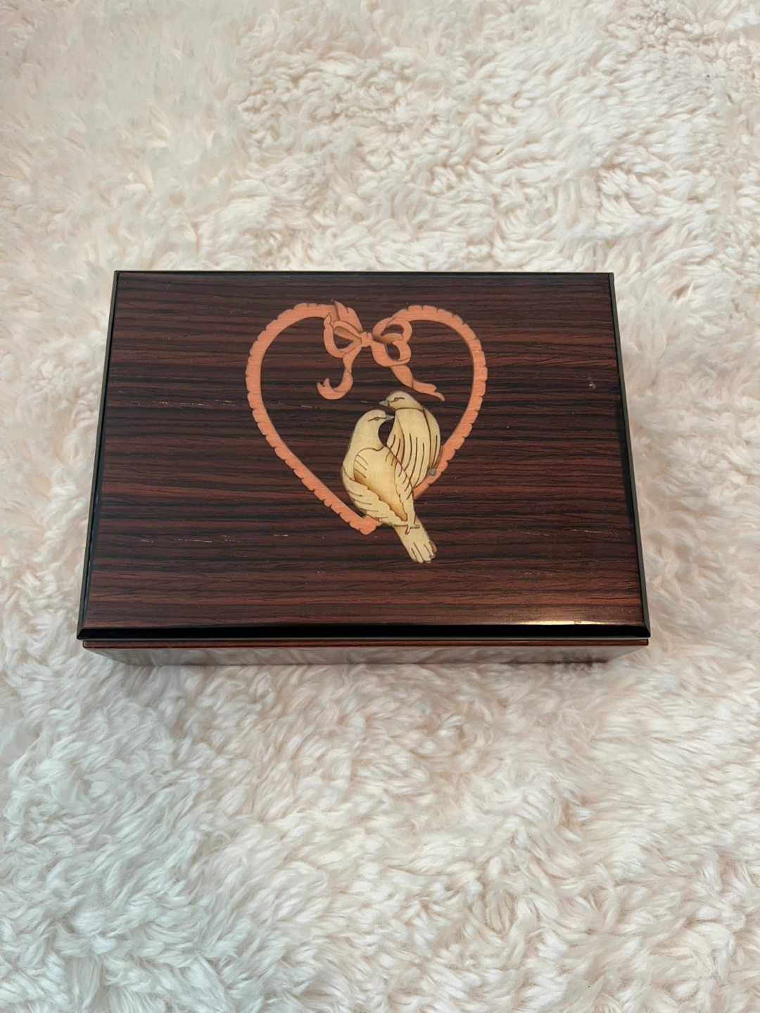 Art Decor Italian Inlaid Wood Music Box