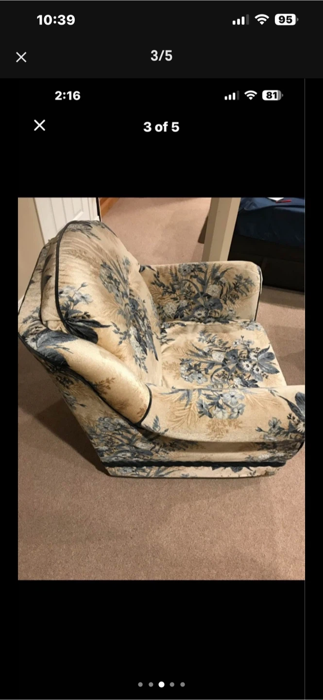 Floral pattern arm chair - photo 3