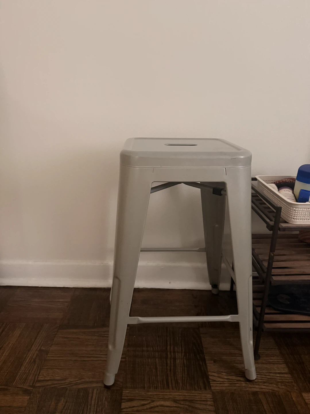 2 Grey Metal Bar Stool