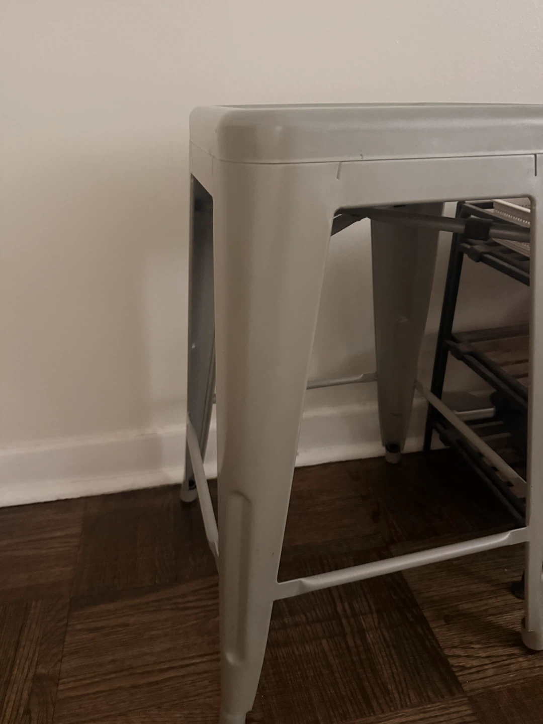 2 Grey Metal Bar Stool - photo 2