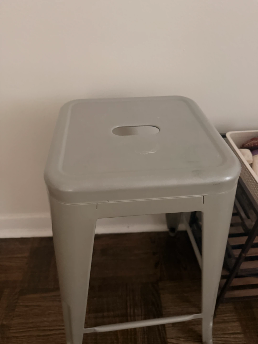 2 Grey Metal Bar Stool - photo 3