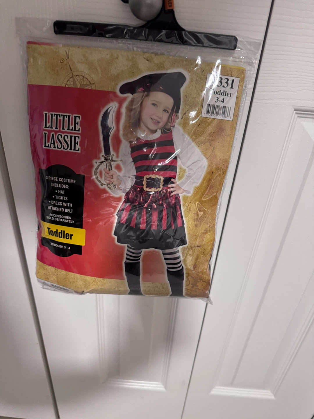 Little Lassie Pirate Costume Toddler 3-4