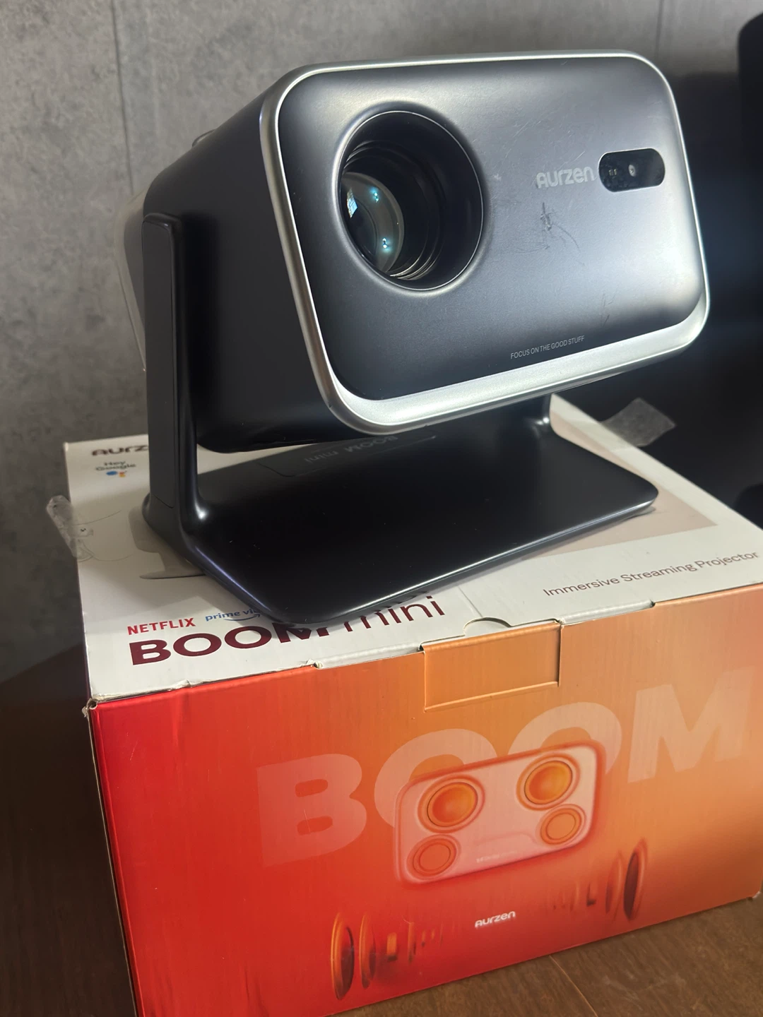 Aurzen BOOM Mini Smart Projector (Google TV + Dolby Audio)