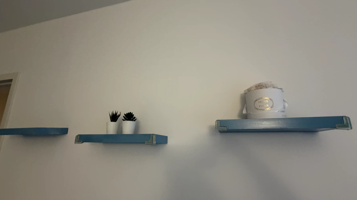 Set of 3 Blue Floating Shelves