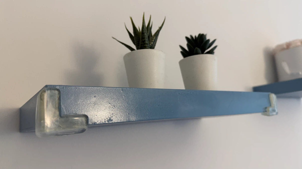 Set of 3 Blue Floating Shelves - photo 3